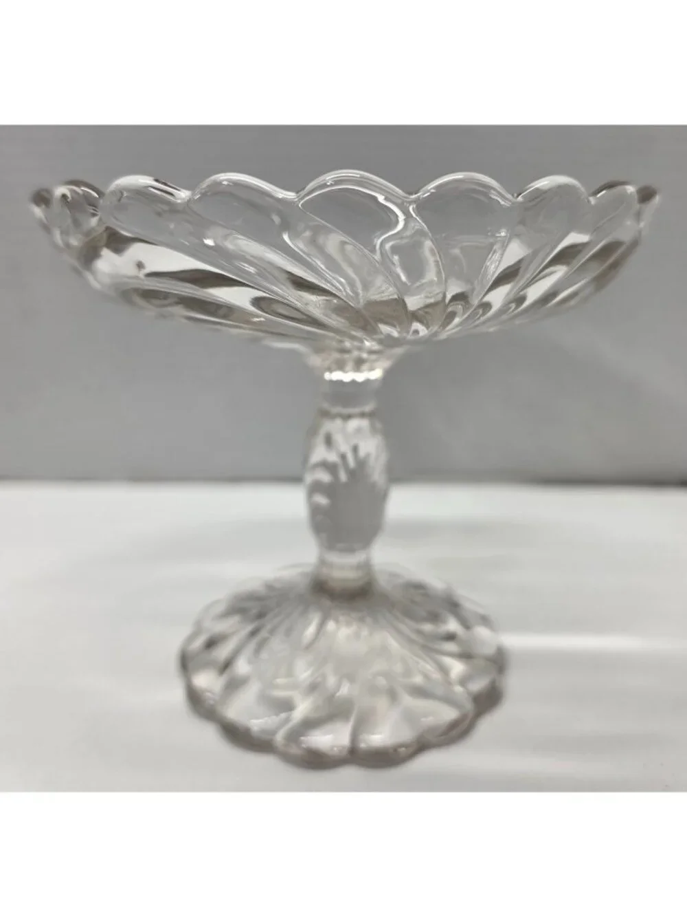 Cambridge Caprice Clear Glass Compote Comport Footed Dish 6